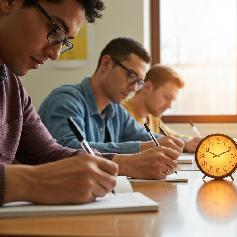 Diversos adultos estudian ciudadanía en clase requisitos para ser ciudadano estadounidense