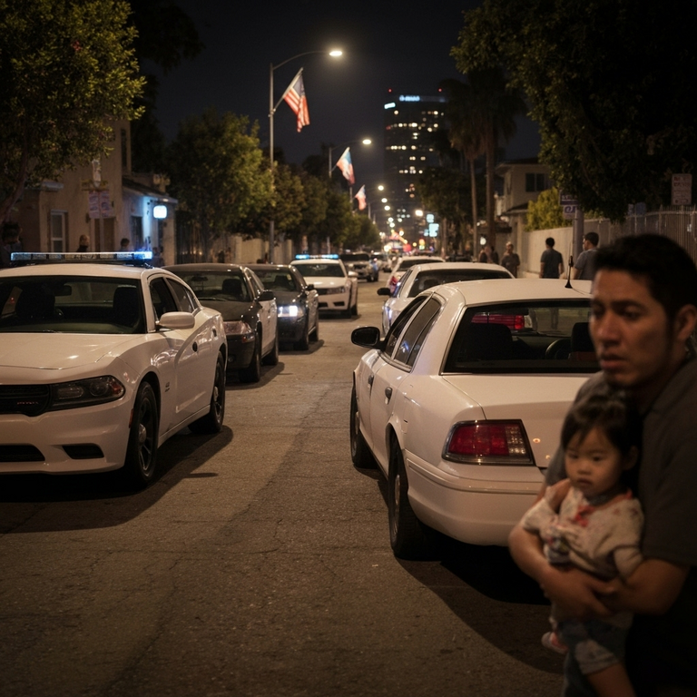 LA street raids at night