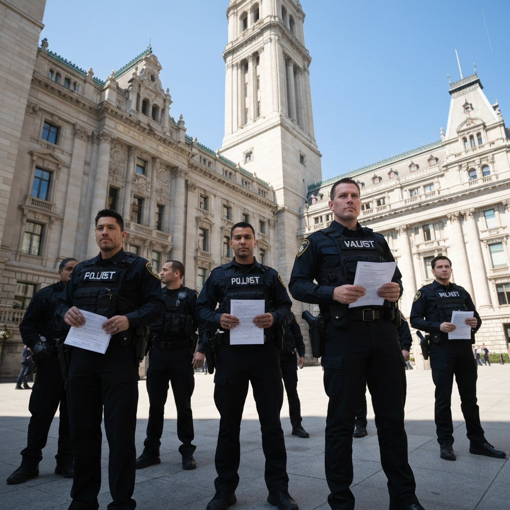 Operación de inmigración en Charlotte: 81 detenciones y miedo generalizado sacuden la ciudad 2 Agentes federales frente a edificio