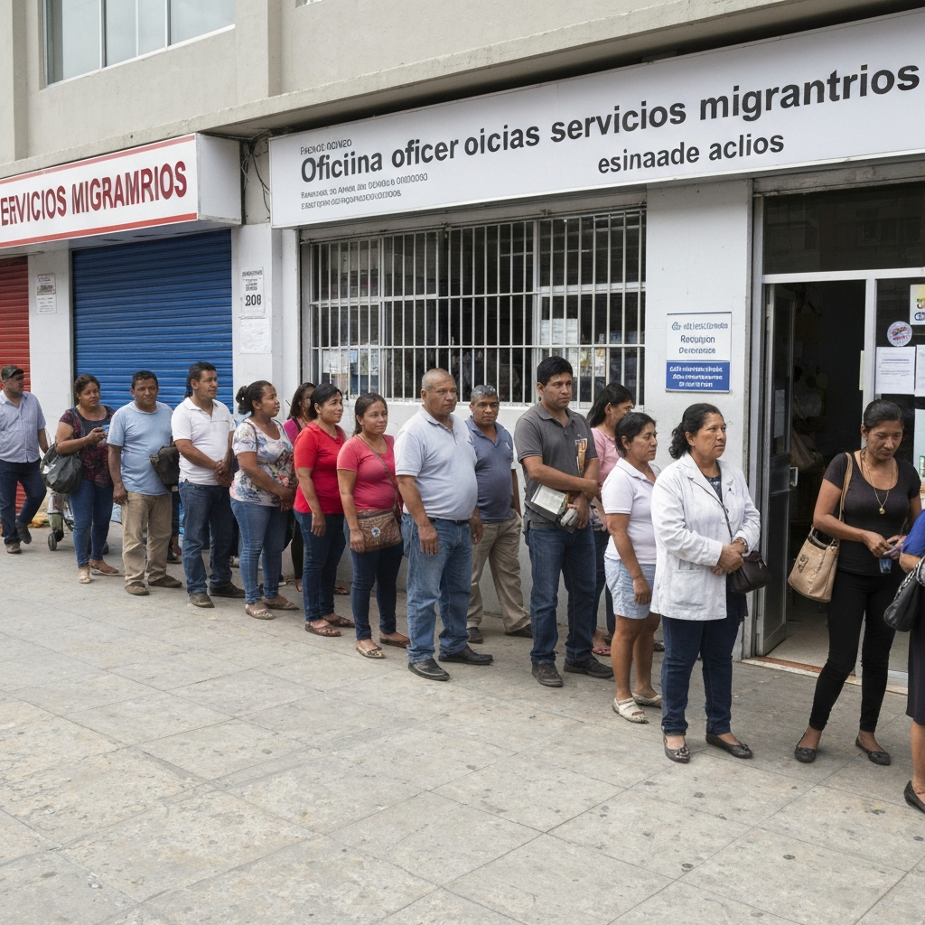 Impacto explosivo de las nuevas restricciones migratorias de EE.UU.: por qué la pausa de visas y la prohibición de entrada cambia todo 3 Comunidad frente a oficina de migracion