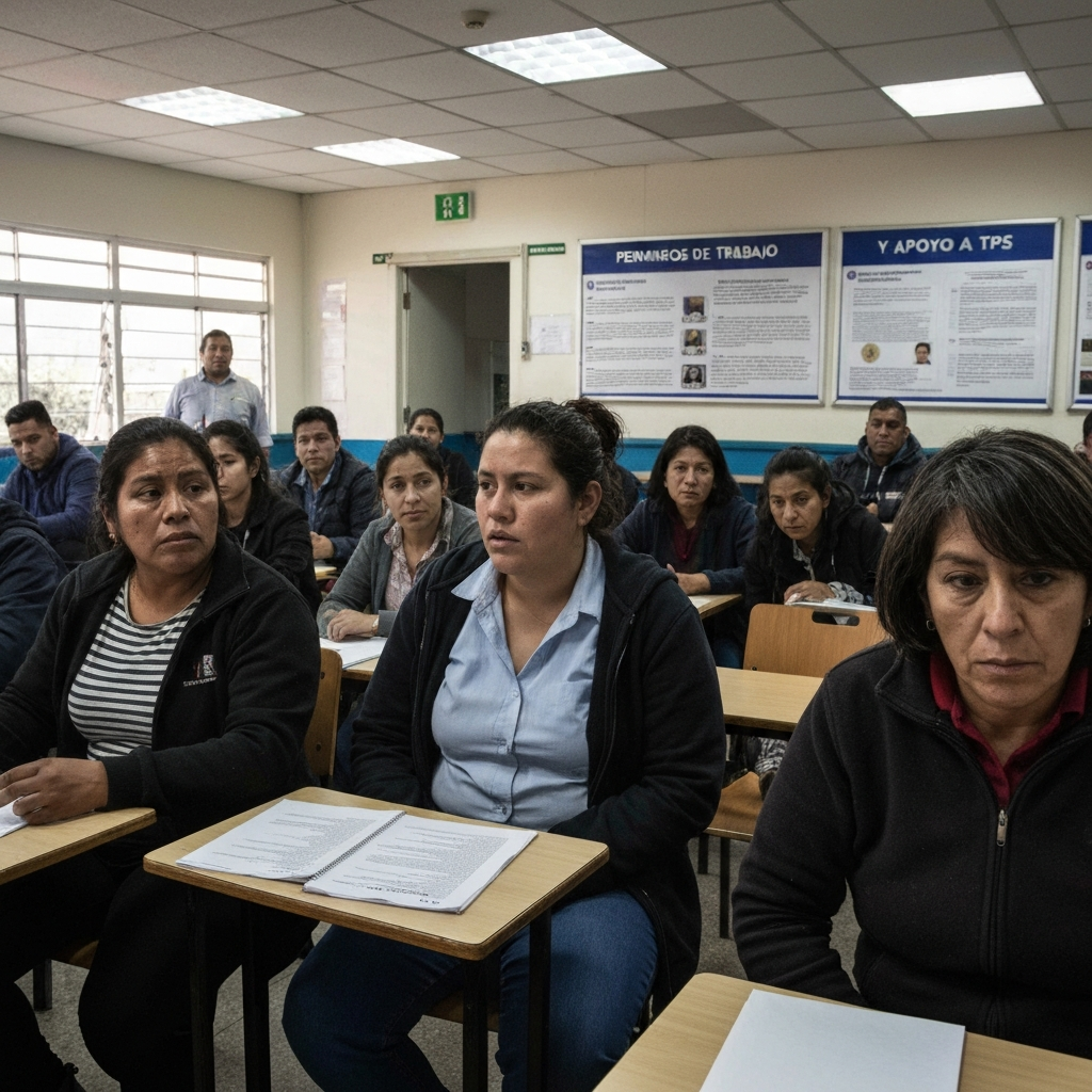 La ofensiva de inmigración de la era Trump: lo que realmente está cambiando y te afecta 3 Familias en sala comunitaria recibiendo apoyo