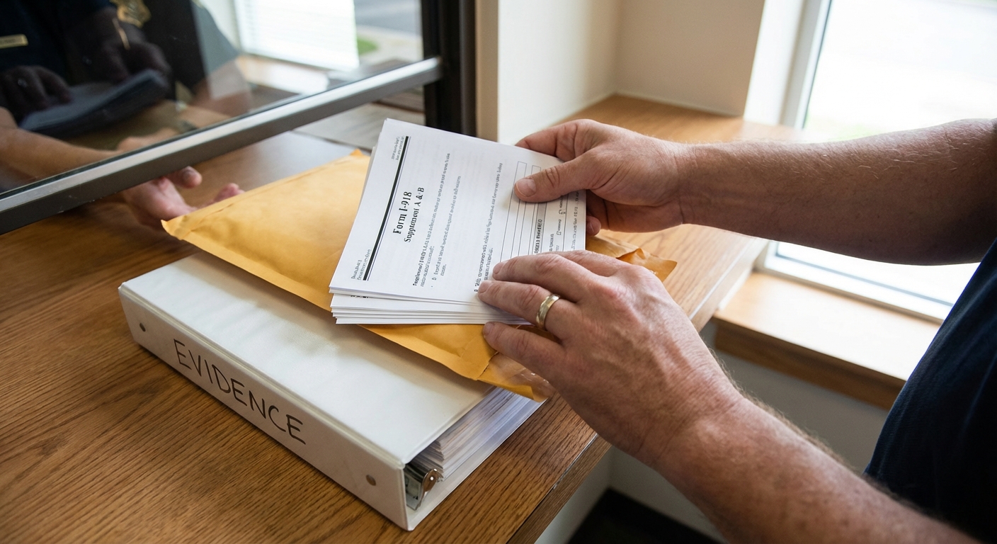 ¿Cuál es la Visa U y para qué sirve realmente? 2 Persona revisa Form I-918 y evidencia para el proceso; cuál es la Visa U
