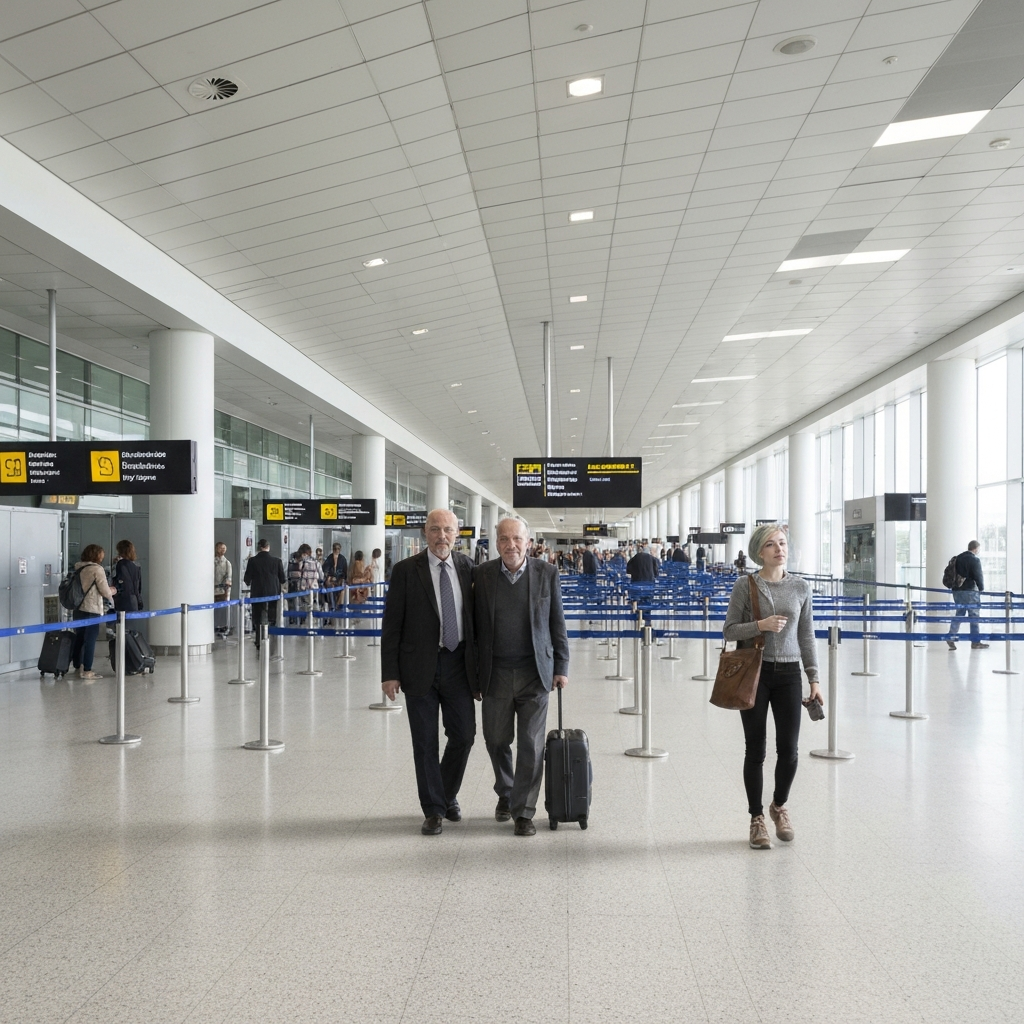 Global Entry regresa y acelera tus viajes en medio del cierre del DHS: lo que necesitas saber 3 Terminal de aeropuerto con flujo de viajeros