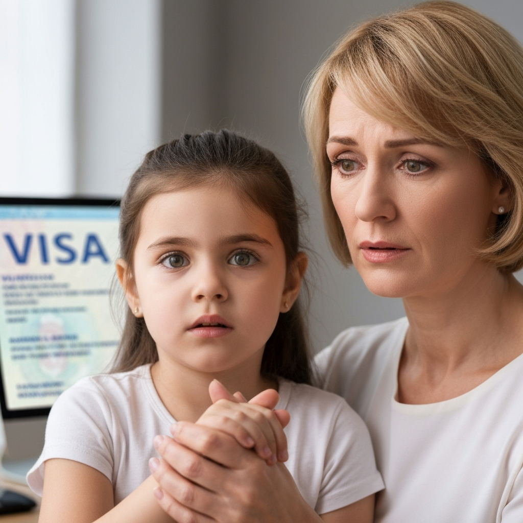 Descubre cómo el boletín de visas impulsa nuevas oportunidades para familias 1 Padre e hijo en primer plano, esperanza y alivio