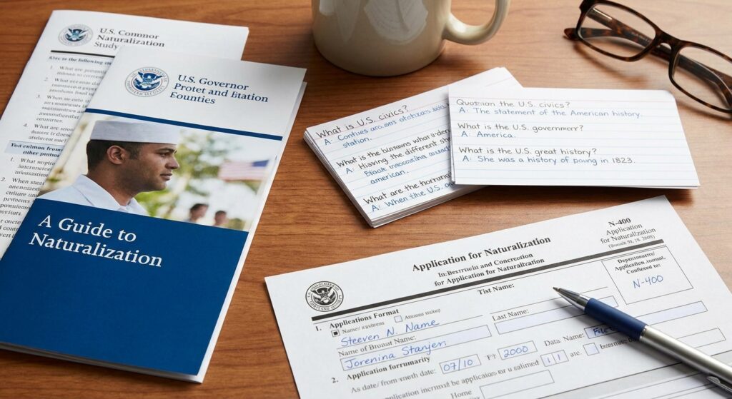Examen de ciudadanía americana 2026 y preguntas para prepararte 2 Examen de ciudadania americana preparacion con materiales de estudio USCIS y formulario N-400.
