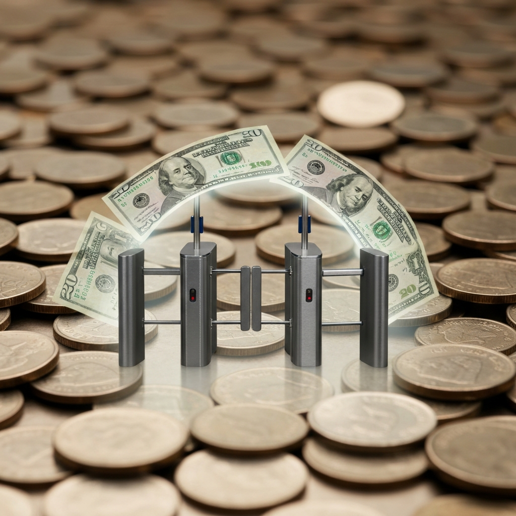 metafora de seguridad financiada con monedas