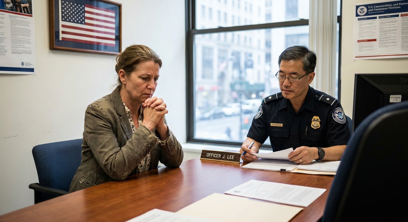Examen de ciudadanía americana 2025: las preguntas que debes saber según cuándo aplicaste 1 Solicitante en entrevista del examen de ciudadanía americana ante oficial de USCIS.