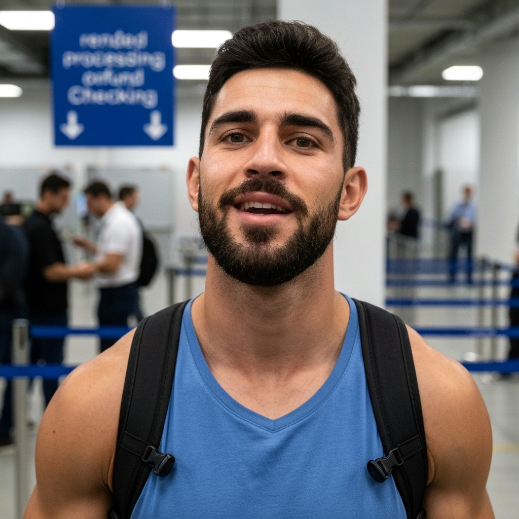 El fin del cierre parcial de 76 días en DHS: así impacta la reapertura en visas, aeropuertos y procesos migratorios 1 Viajero con expresion de alivio en aeropuerto