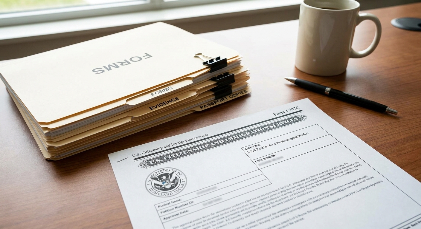 El perdón I-192 y qué delitos puede perdonar la visa U 3 Carta oficial de aprobación de un beneficio migratorio sobre un escritorio de oficina legal.