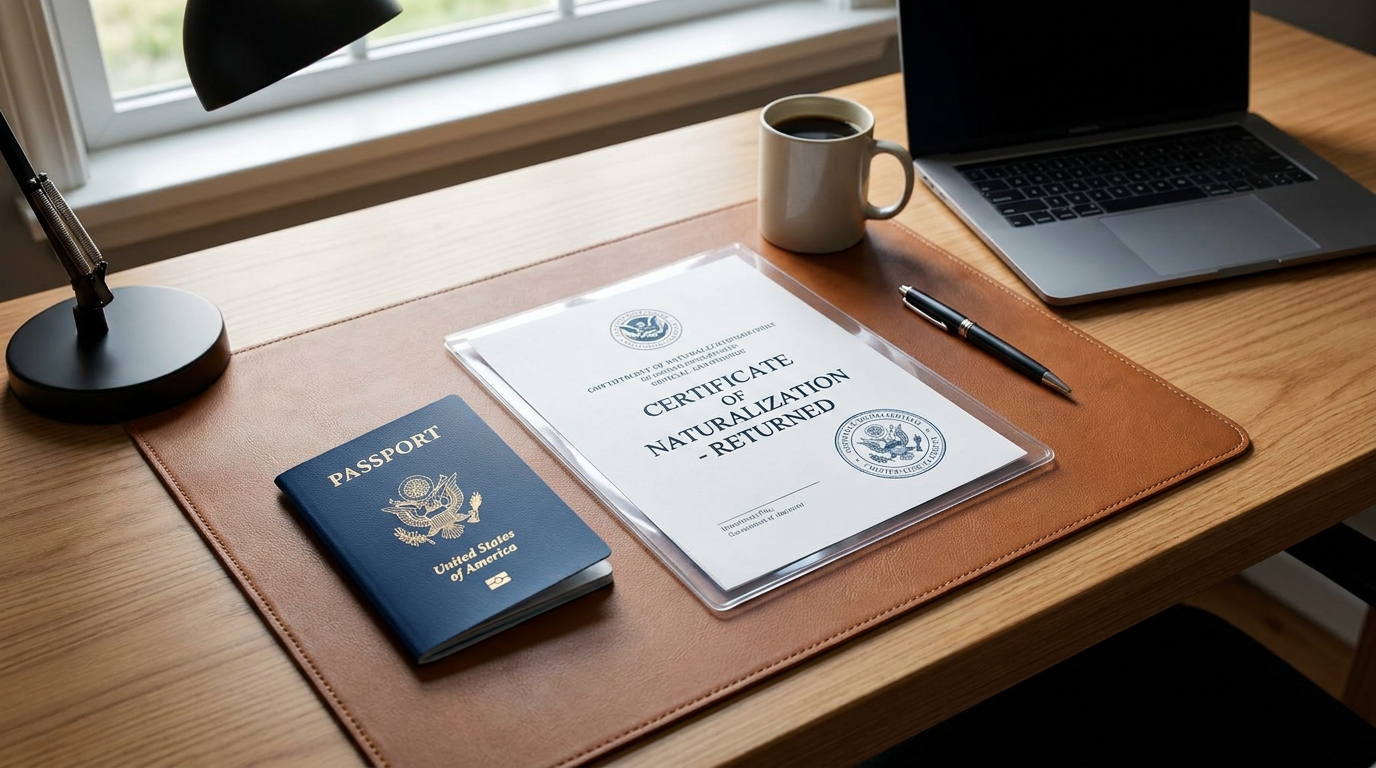 ¿Cómo sacar el pasaporte americano por primera vez tras hacerte ciudadano? 3 Libreta de viaje definitiva junto a sobre oficial del Departamento de Estado tras proceso administrativo