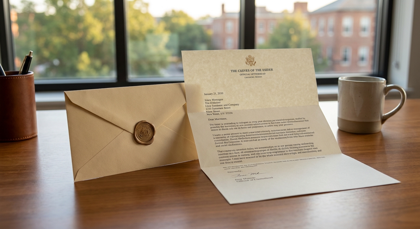 ¿Qué debe tener la carta de sufrimiento extremo para inmigración? 2 Notificación oficial de aprobación de perdón migratorio descansando sobre un sobre de correo