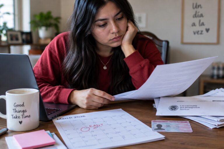 Abogado de Inmigración 47 Persona revisando documentos para la renovación de DACA 2026
