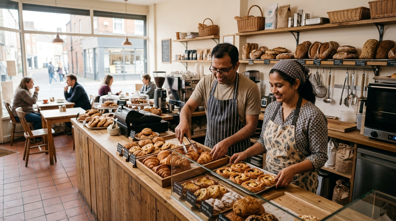 Juez ordena reactivar visas de diversidad 5 Duenos de una pasteleria trabajando juntos de manera alegre y tranquila