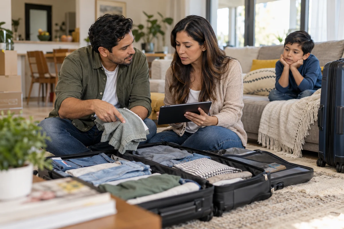 ¿Es la visa de inversión la oportunidad de emprender y vivir legalmente en Estados Unidos? 2 Familia prepara una mudanza vinculada a su proyecto de inversión