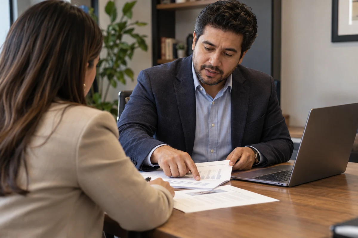 ¿Es la visa de inversión la oportunidad de emprender y vivir legalmente en Estados Unidos? 1 Empresario revisa evidencia para su visa de inversionista en USA