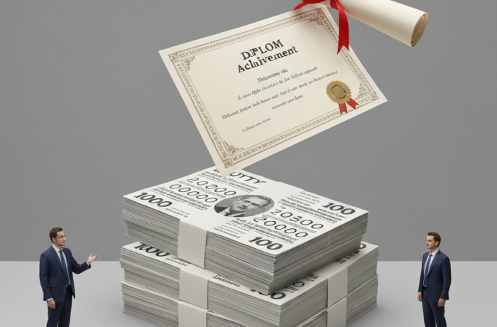 Boletos y diploma simbolizando merito