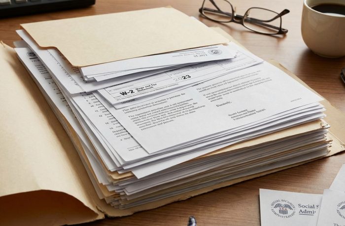 Carpeta de documentos migratorios y comprobantes sobre mesa; Qué hacer con el retiro al quedar sin estatus migratorio