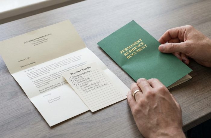 Conjunto minimalista de carta y documentos para confirmar cita: cómo saber si tengo cita con ICE