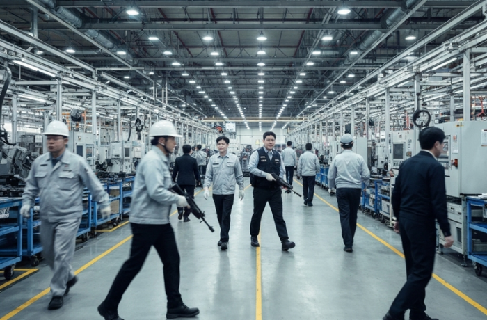 Raid inside Hyundai plant