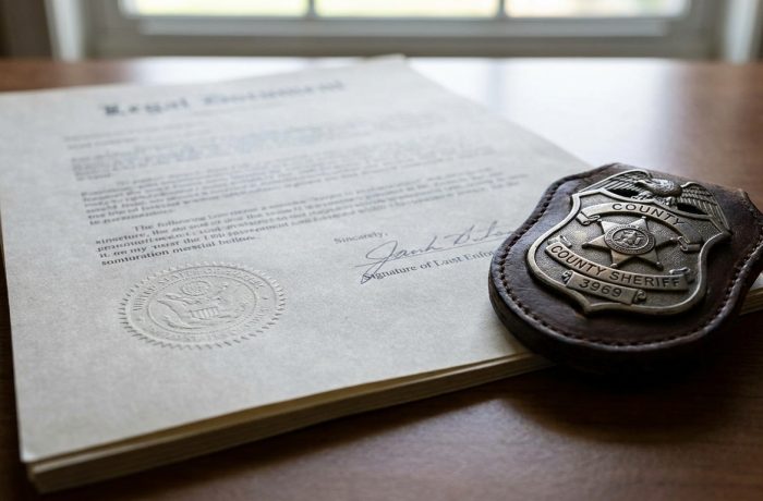 Primer plano de documentos legales y suplemento para el tramite del formulario i-918 en un escritorio de madera